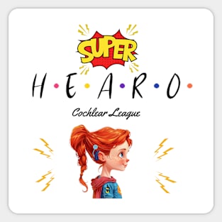 Super Hearo | Cochlear Implant | Hearing Loss | Deaf Sticker